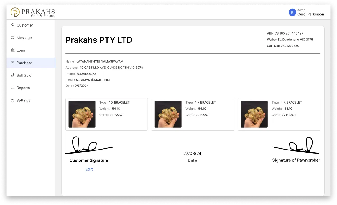 prakahsgold purchase